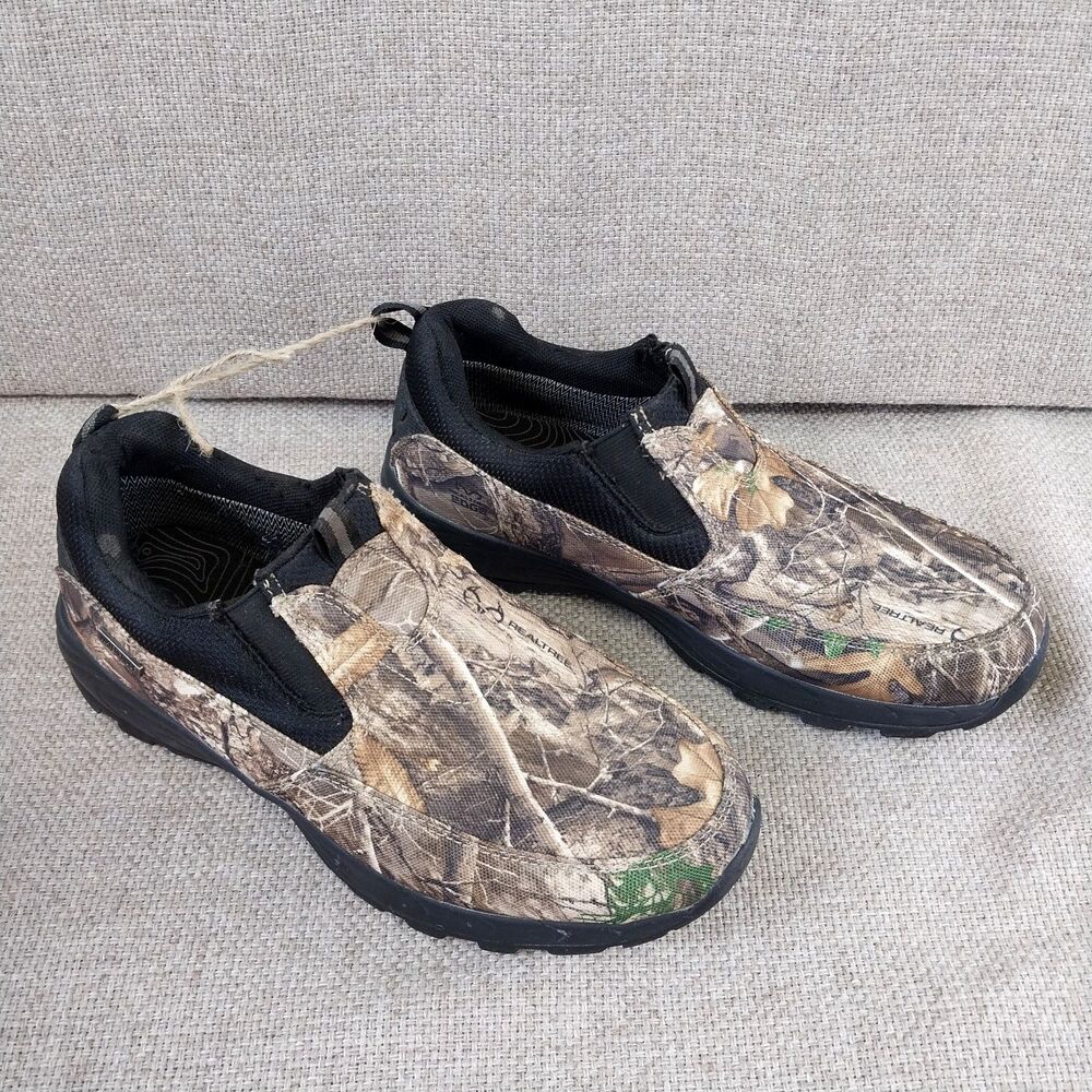 Ozark Trail Mens Camo Moc Realtree Slip On Shoes Waterproof Gently Used Size 7
